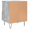 2 db betonszürke szerelt fa éjjeliszekrény 40 x 35 x 50 cm