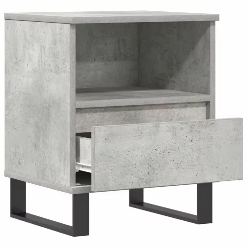 Betonszürke szerelt fa éjjeliszekrény 40x35x50 cm
