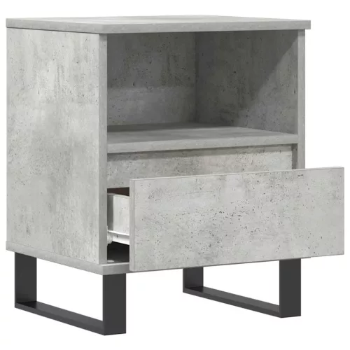 2 db betonszürke szerelt fa éjjeliszekrény 40 x 35 x 50 cm