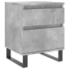 2 db betonszürke szerelt fa éjjeliszekrény 40 x 35 x 50 cm