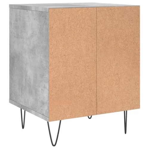 2 db betonszürke szerelt fa éjjeliszekrény 40 x 35 x 50 cm