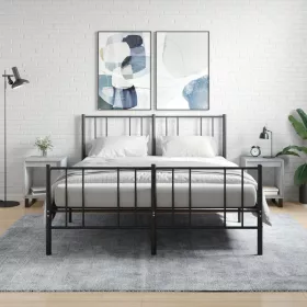   2 db betonszürke szerelt fa éjjeliszekrény 40 x 35 x 50 cm