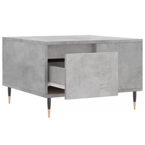 Betonszürke szerelt fa dohányzóasztal 55x55x36,5 cm