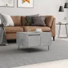 Betonszürke szerelt fa dohányzóasztal 55x55x36,5 cm