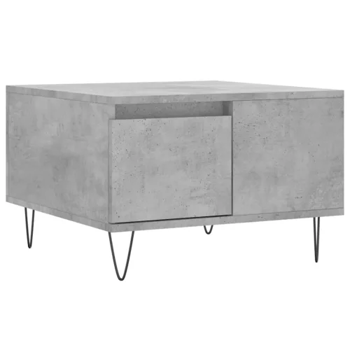 Betonszürke szerelt fa dohányzóasztal 55x55x36,5 cm