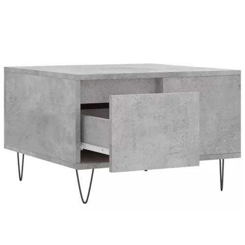 Betonszürke szerelt fa dohányzóasztal 55x55x36,5 cm