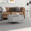 Szürke sonoma színű szerelt fa dohányzóasztal 55 x 55 x 36,5 cm