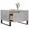 Betonszürke szerelt fa dohányzóasztal 55x55x36,5 cm
