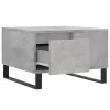Betonszürke szerelt fa dohányzóasztal 55x55x36,5 cm
