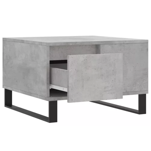 Betonszürke szerelt fa dohányzóasztal 55x55x36,5 cm