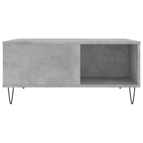 Betonszürke szerelt fa dohányzóasztal 80x80x36,5 cm
