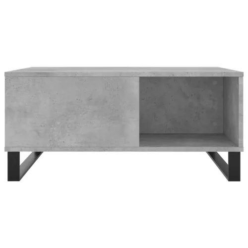Betonszürke szerelt fa dohányzóasztal 80x80x36,5 cm