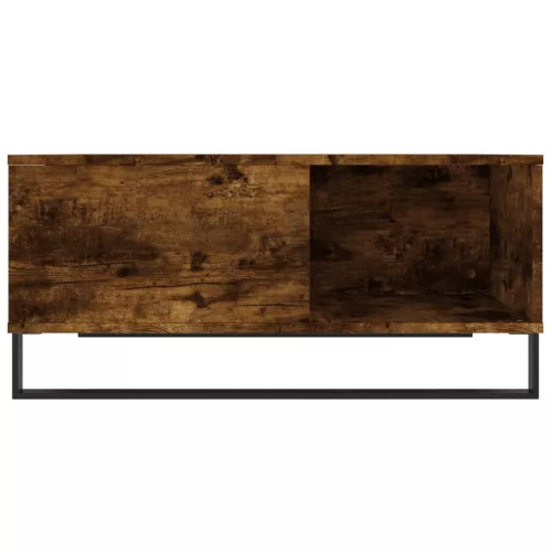Füstös tölgy színű fatermék dohányzóasztal 80x80x36,5 cm