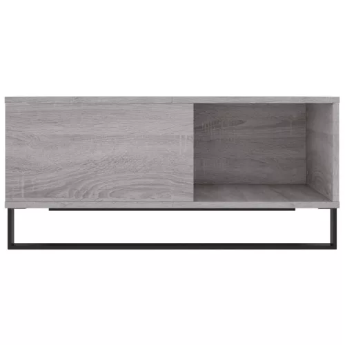 Szürke sonoma színű szerelt fa dohányzóasztal 80 x 80 x 36,5 cm