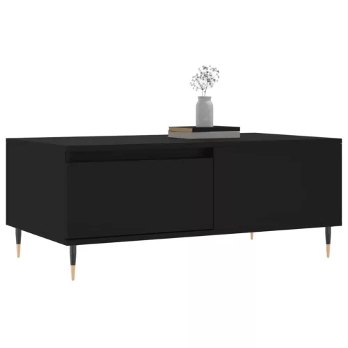 Fekete szerelt fa dohányzóasztal 90x50x36,5 cm