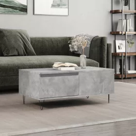 Betonszürke szerelt fa dohányzóasztal 90x50x36,5 cm