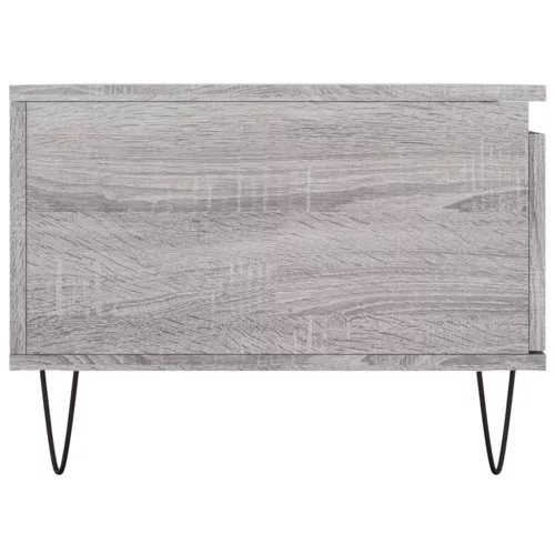 Szürke sonoma színű szerelt fa dohányzóasztal 90 x 50 x 36,5 cm