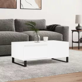 Fehér szerelt fa dohányzóasztal 90 x 50 x 36,5 cm