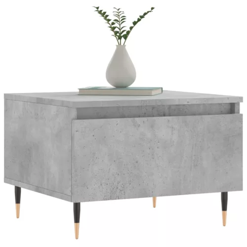 2 db betonszürke szerelt fa dohányzóasztal 50 x 46 x 35 cm