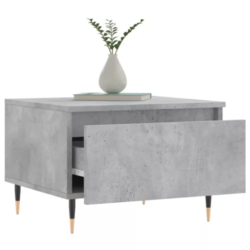 2 db betonszürke szerelt fa dohányzóasztal 50 x 46 x 35 cm