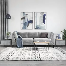   2 db betonszürke szerelt fa dohányzóasztal 50 x 46 x 35 cm