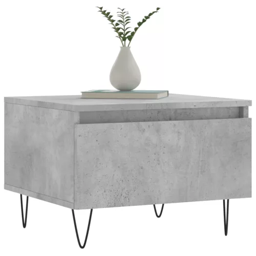 2 db betonszürke szerelt fa dohányzóasztal 50 x 46 x 35 cm