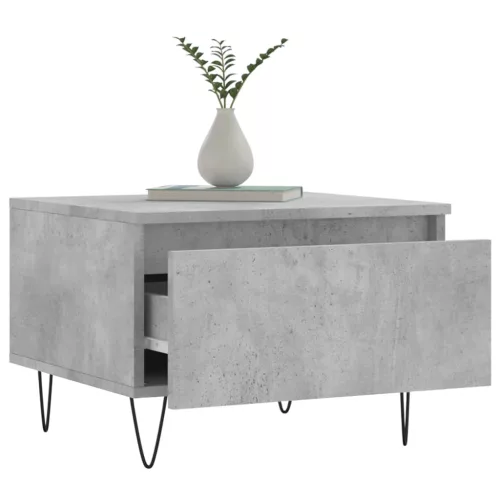 2 db betonszürke szerelt fa dohányzóasztal 50 x 46 x 35 cm
