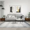 2 db füstös tölgy szerelt fa dohányzóasztal 50 x 46 x 35 cm