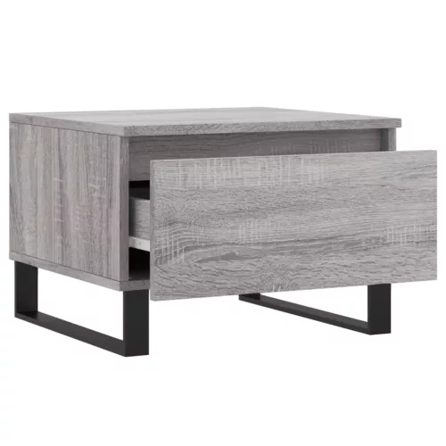 2 db szürke sonoma szerelt fa dohányzóasztal 50 x 46 x 35 cm