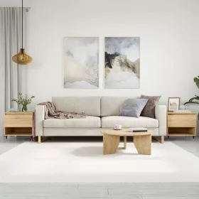 2 db sonoma tölgy szerelt fa dohányzóasztal 50x46x50 cm