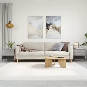   2 db szürke sonoma szerelt fa dohányzóasztal 50 x 46 x 50 cm