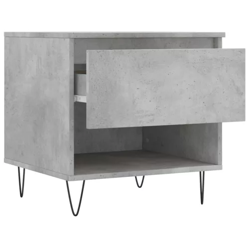 2 db betonszürke szerelt fa dohányzóasztal 50 x 46 x 50 cm