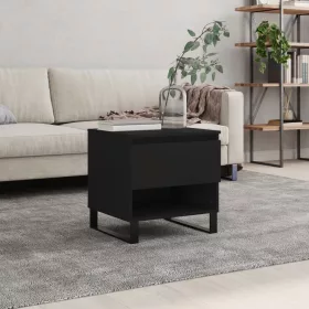 Fekete szerelt fa dohányzóasztal 50 x 46 x 50 cm