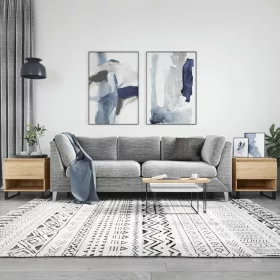 2 db sonoma tölgy szerelt fa dohányzóasztal 50x46x50 cm