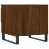 Barna tölgyszínű szerelt fa dohányzóasztal 50 x 46 x 50 cm