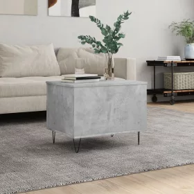 Betonszürke szerelt fa dohányzóasztal 60 x 44,5 x 45 cm