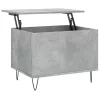 Betonszürke szerelt fa dohányzóasztal 60 x 44,5 x 45 cm