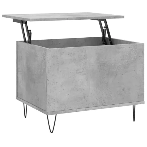 Betonszürke szerelt fa dohányzóasztal 60 x 44,5 x 45 cm
