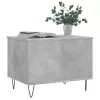 Betonszürke szerelt fa dohányzóasztal 60 x 44,5 x 45 cm