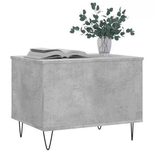 Betonszürke szerelt fa dohányzóasztal 60 x 44,5 x 45 cm