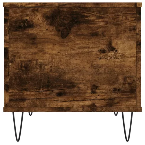 Füstös tölgy színű szerelt fa dohányzóasztal 60x44,5x45 cm