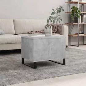 Betonszürke szerelt fa dohányzóasztal 60 x 44,5 x 45 cm