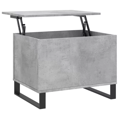 Betonszürke szerelt fa dohányzóasztal 60 x 44,5 x 45 cm
