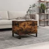 Füstös tölgy színű szerelt fa dohányzóasztal 60x44,5x45 cm
