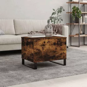   Füstös tölgy színű szerelt fa dohányzóasztal 60x44,5x45 cm