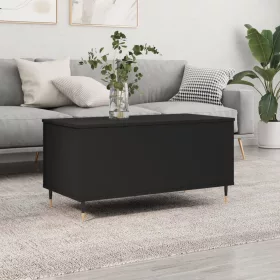 Fekete szerelt fa dohányzóasztal 90x44,5x45 cm