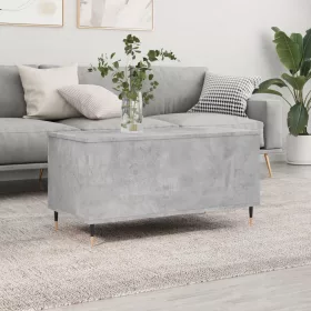 Betonszürke szerelt fa dohányzóasztal 90x44,5x45 cm