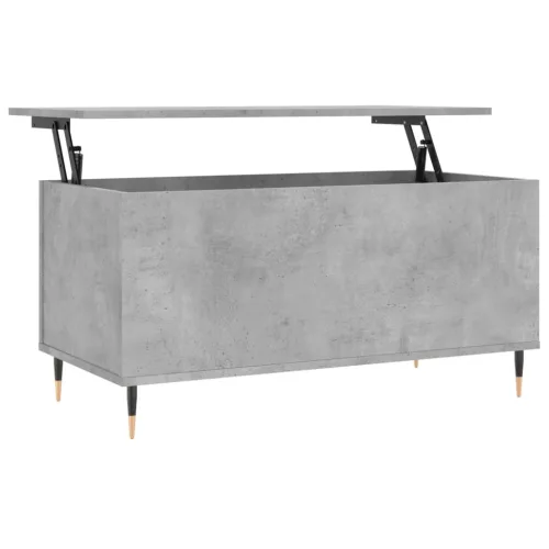 Betonszürke szerelt fa dohányzóasztal 90x44,5x45 cm