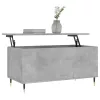 Betonszürke szerelt fa dohányzóasztal 90x44,5x45 cm