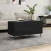 Fekete szerelt fa dohányzóasztal 90x44,5x45 cm